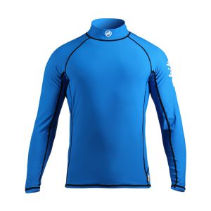 Kids Spandex Top Long Sleeve Cyan